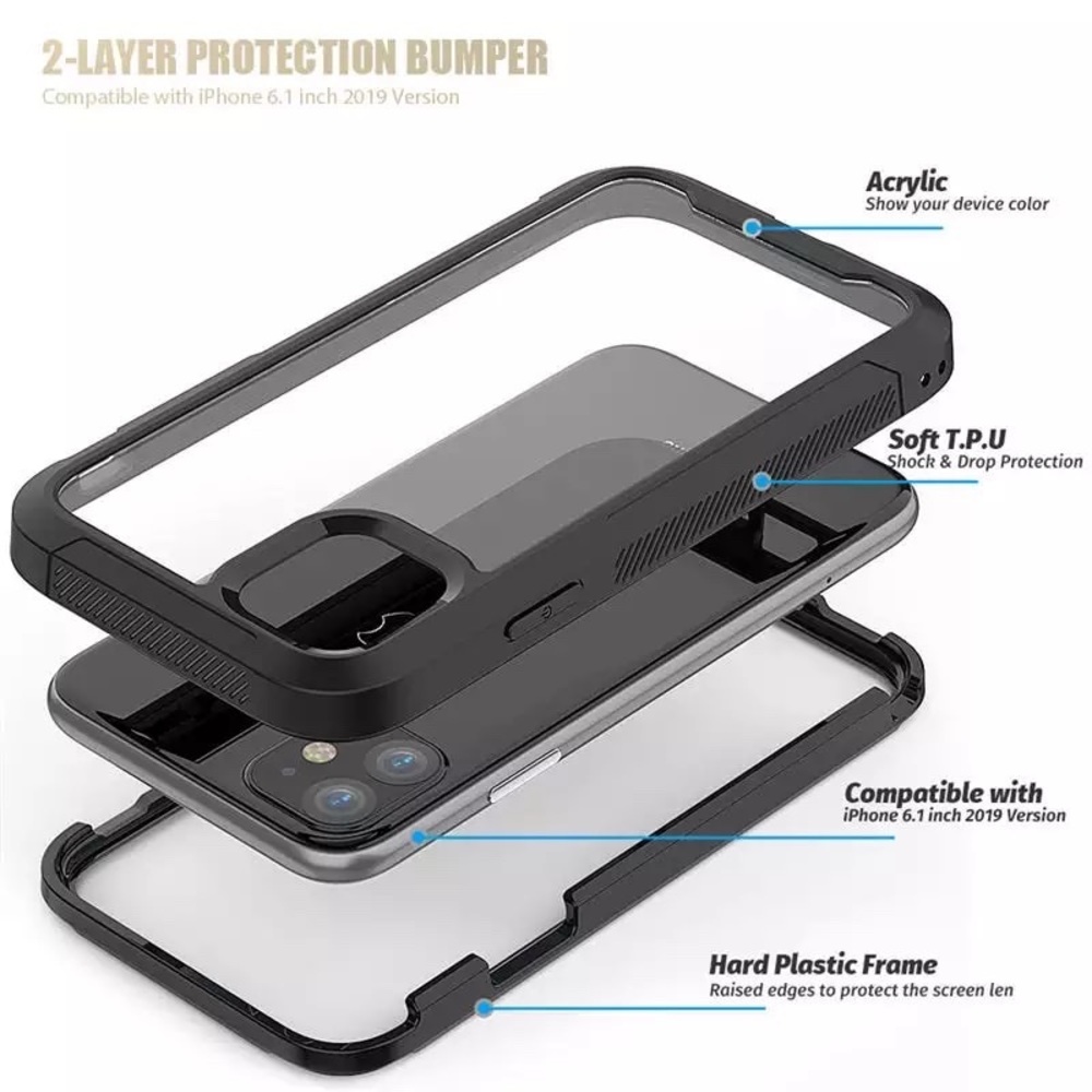 Shockproof Armor iPhone Case 2 in1 Full Cover - Picture 2 of 6